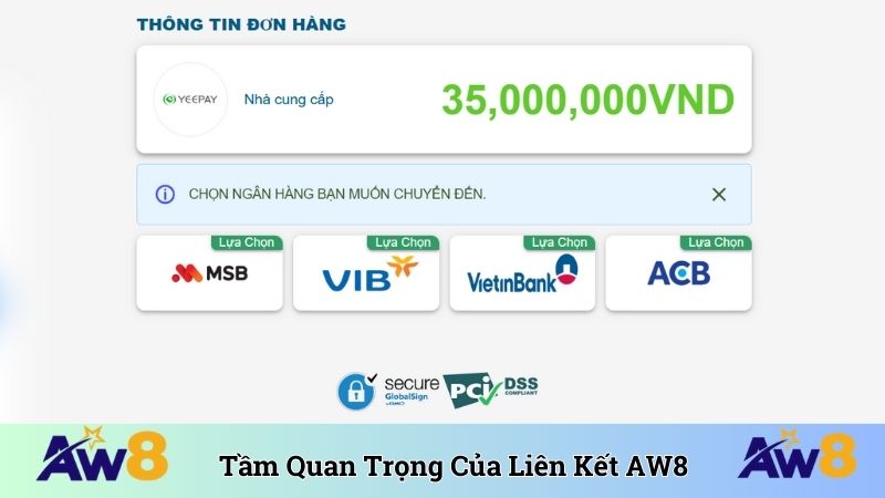 Ngân Hàng Liên Kết AW8 - Đối Tác Thanh Toán Quan Trọng Tầm quan trọng của ngân hàng liên kết AW8